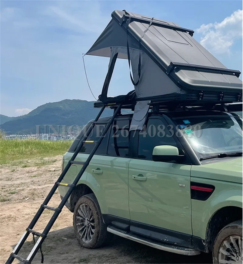 Roof Top Tent for Camping, Automatic Open, Aluminum Hard Shell, 2-3 Person