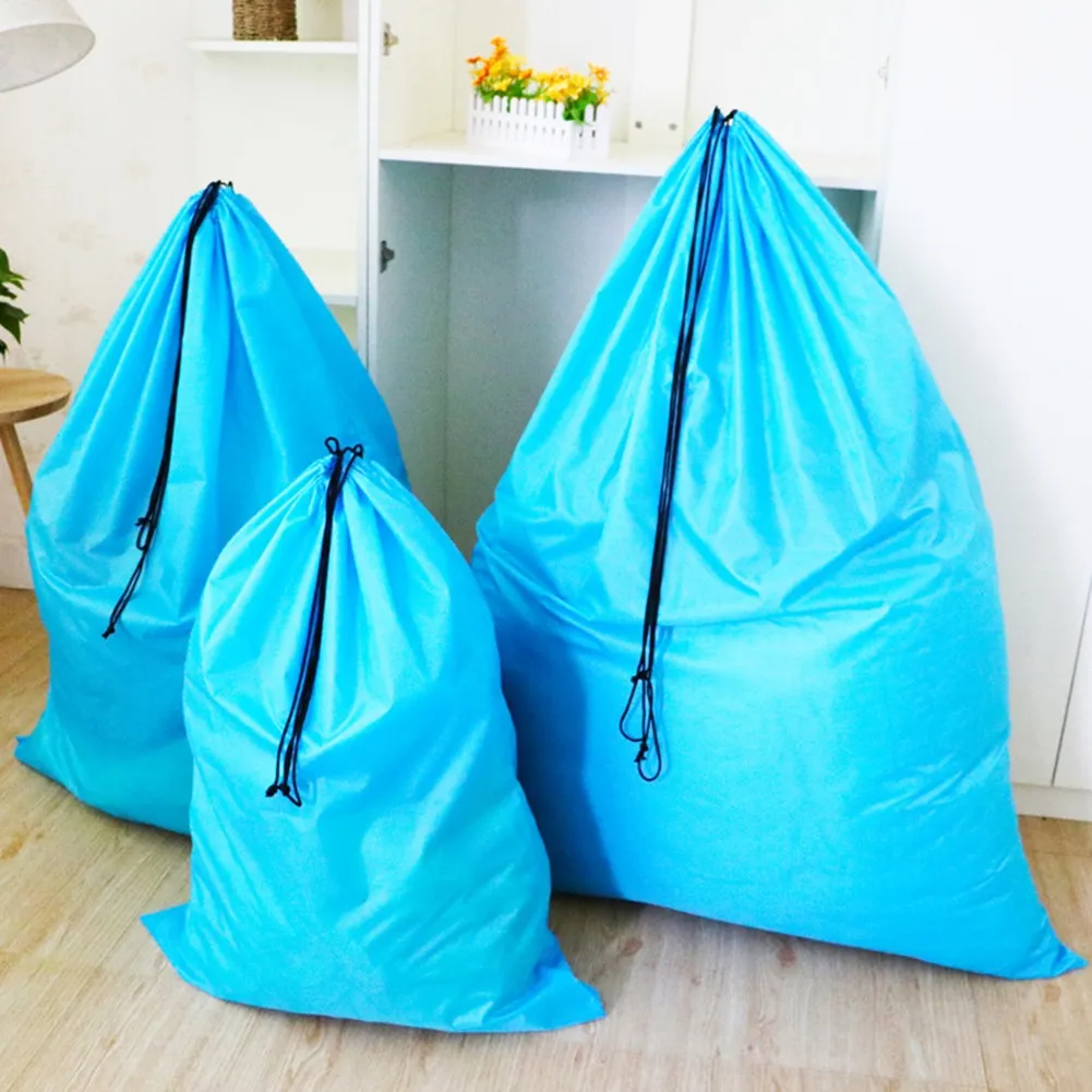 1pc 37*47.2 Inch Polyester Extra Large Heavy Duty Laundry Bags Sack With Drawstring Home Laundry Dirty Clothes Bags