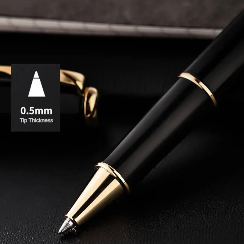 Jinhao 75 Ballpoint Pen Metal Black/Black Red Luxury Elegant Pens Replaceable Refill Writing School Office Supplies Stationery