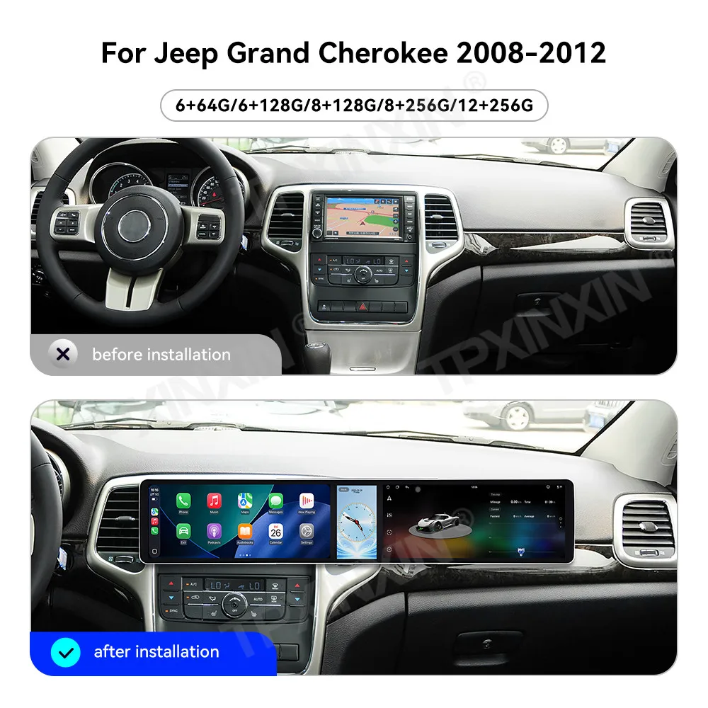 For Jeep Grand Cherokee 2008-2012 Android Car Radio Multimedia Video Wireless Carplay Autoradio Stereo GPS Navigation Head Unit