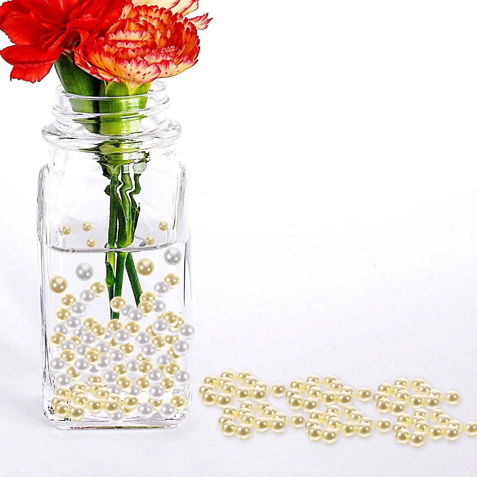 300 Piezas de Perlas Flotantes sin Agujero para Centros de Mesa, Decoración de Bodas, Suministros de Manualidades, Perlas Falsas para Decoración de Jarrones