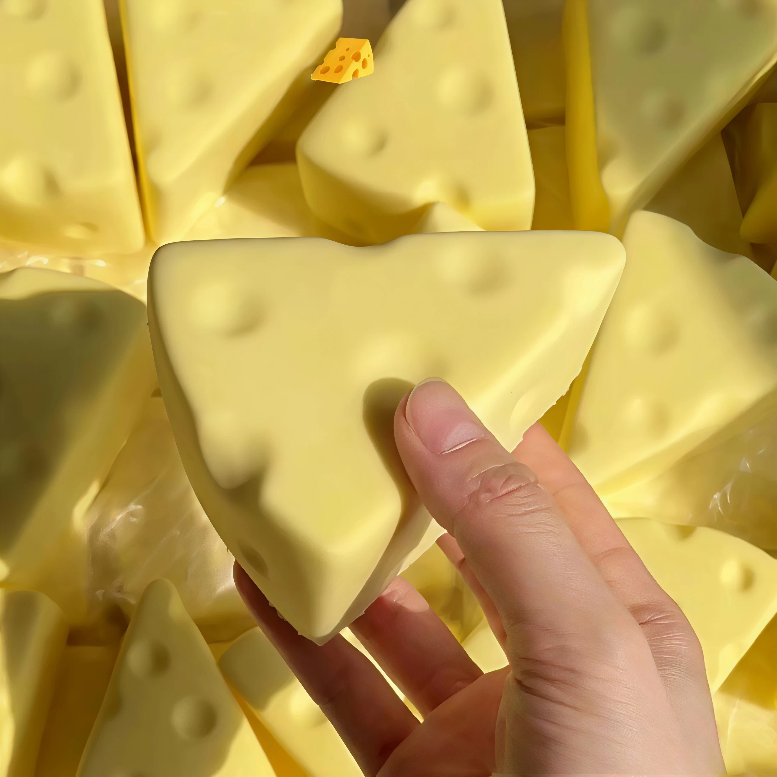 1PC Stress Relief Toys PU Cheese Foaming Slow Rebound Soft Mochi Squeeze Fidget Toy Simulation Food Prank Props Party Gift