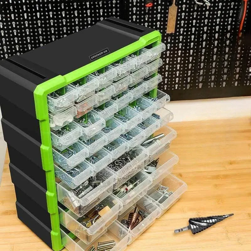 Tool Boxes Multifunctional Plastic Organizer Box Potable Drawer-type Screw Accessory Storage Box Professional Tools Packaging