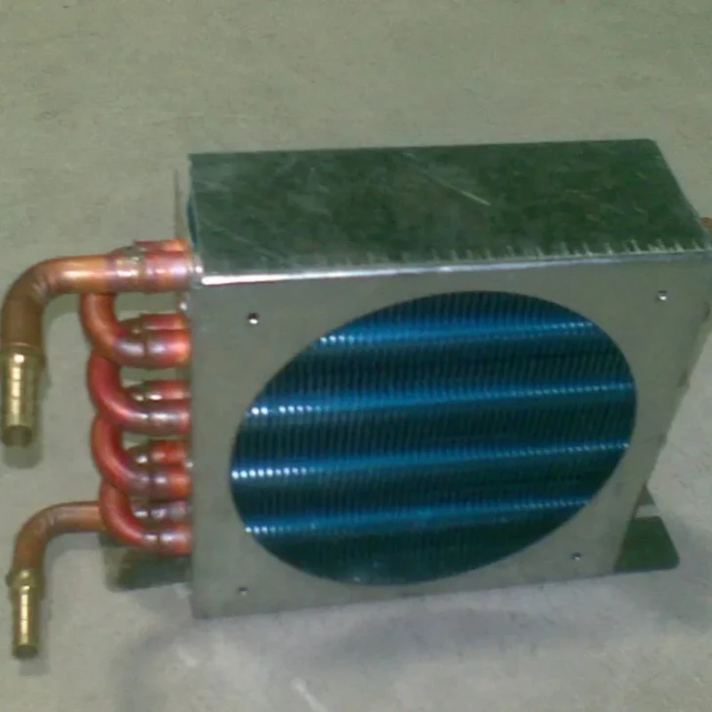 Water-cooled row type b refrigerator condenser evaporator heat exchanger radiator with 2 points interface