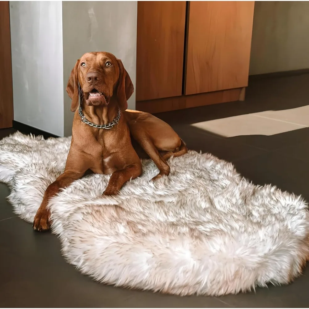 

Luxury Faux Fur Orthopedic Dog Bed, Memory Foam Dog Bed for Small, Medium, Large and XL Pets, Fluffy Pet Bed with Waterproof