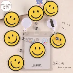 FZdiy Patches for Clothing Cartoon Smiling Face Thermoadhesive Patch Iron on Patches Embroidery Applique on Clothes