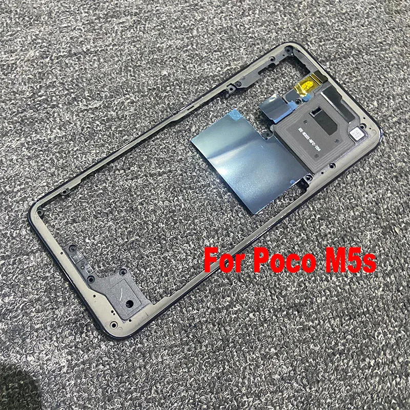 Middle Frame For Xiaomi Poco M5s LCD Screen Front Frame Housing Bezel Chassis Plate Replacement