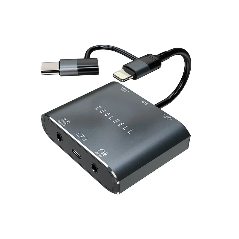 Type-c Audio Adapter, 24Bit/48kHz Stereo and Independent Volume Control for Recording, Live Streams and Podcasting