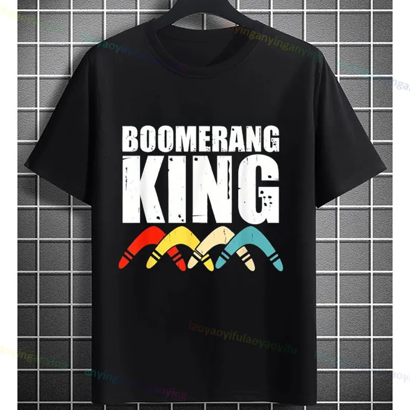 Boomerang Thrown Axis Airfoil Thrower Curved Stick Sport T-Shirt Crewneck Short-sleev Pure Cotton Tee Perfect for Sports- Fans