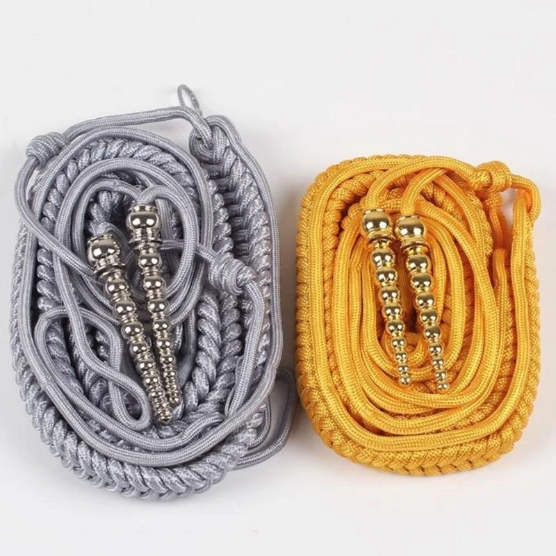 Shoulder Epaulet Braids Uniform Epaulettes Shoulder Bar Braid Cord for Stage Shows Cosplay Costume Epaulettes Fringed