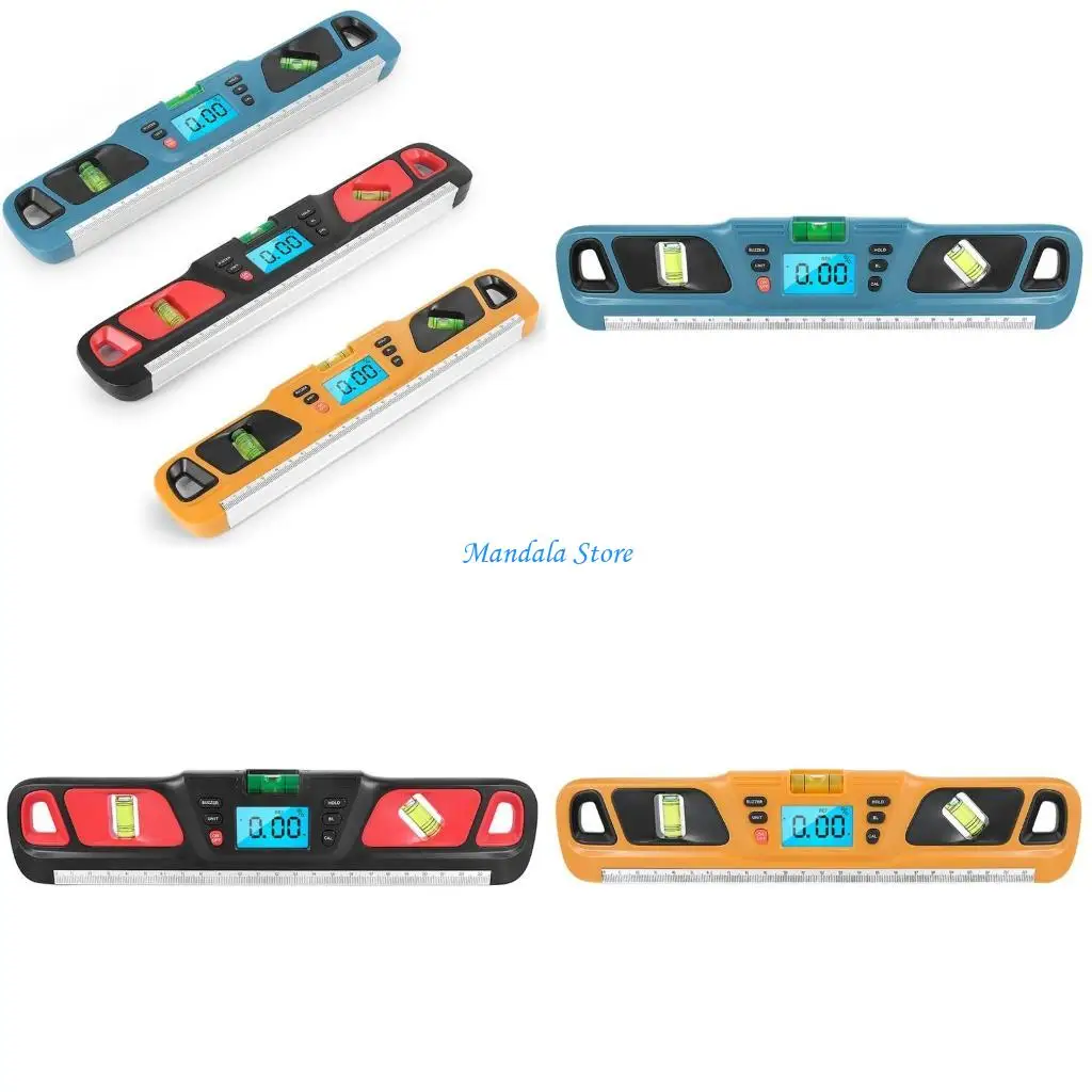 

U2JC Digital Inclinometer Protractor Digital Spi-rit Level LCD Upright Display Digital Finder 4×90°Range Level