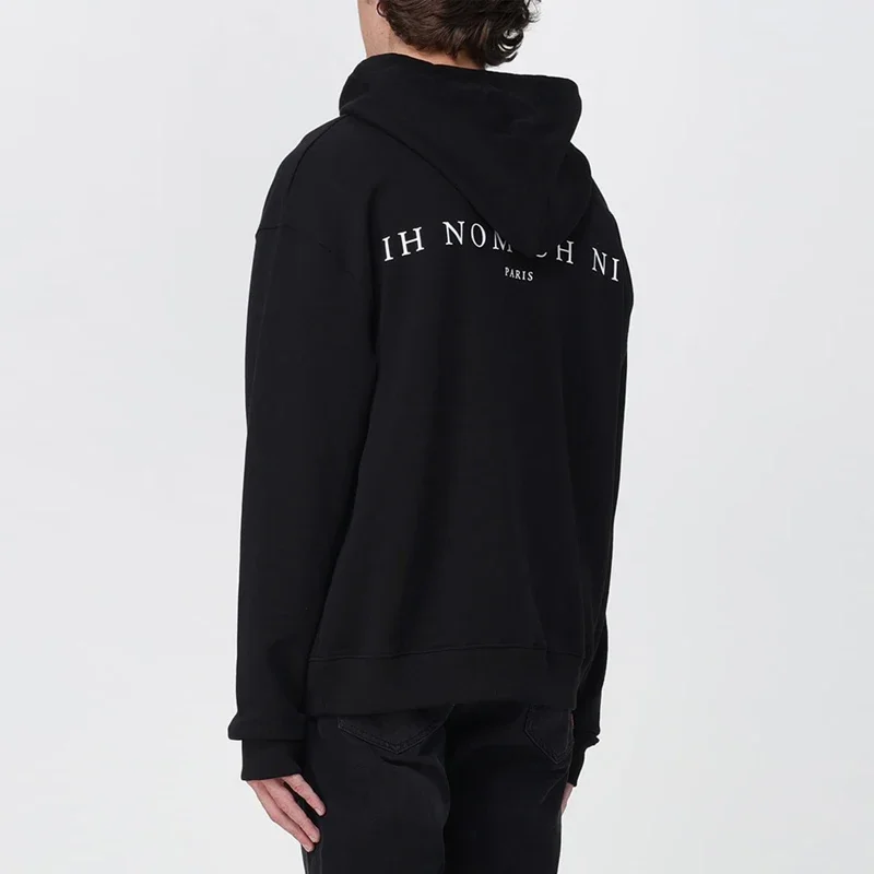 Best Quality Cotton Loose Pullovers Hooded Men Women 1:1 Sweatshirts Mask Man Graffiti Letter Print IH NOM UH NIT PARIS Hoodie