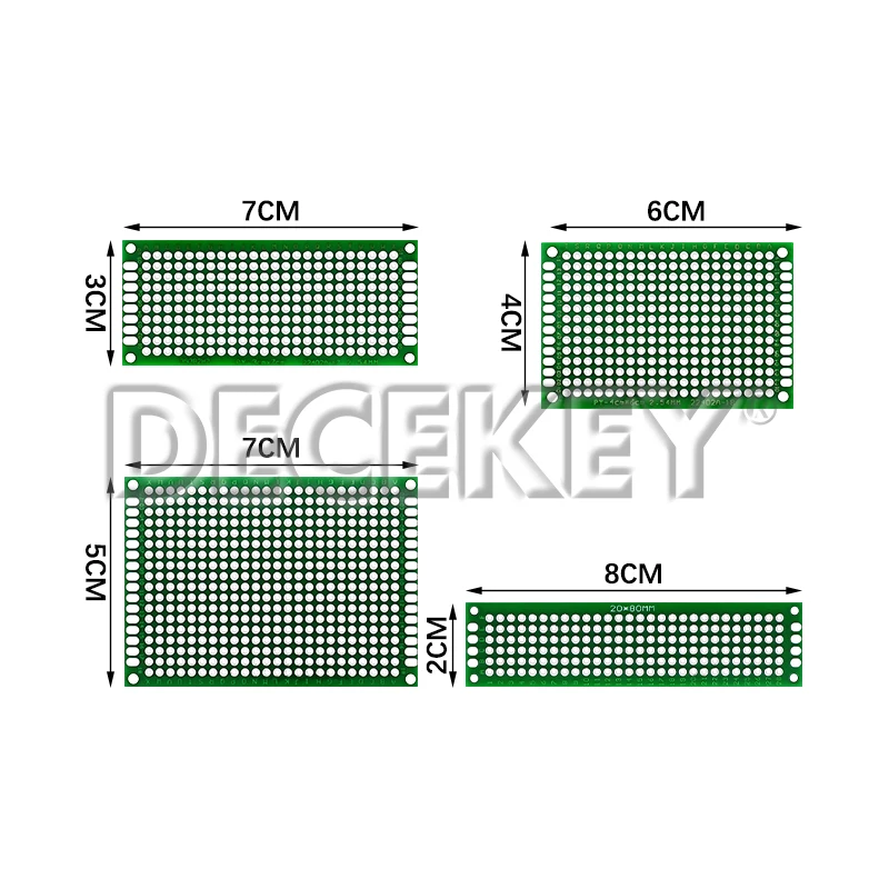4 قطعة/الوحدة 2X8 3X7 4X6 5X7 مزدوجة الوجهين PCB عدة مختلط النموذج مجلس الدائرة Protoboard العالمي Stripboard المطبوعة مجموعة