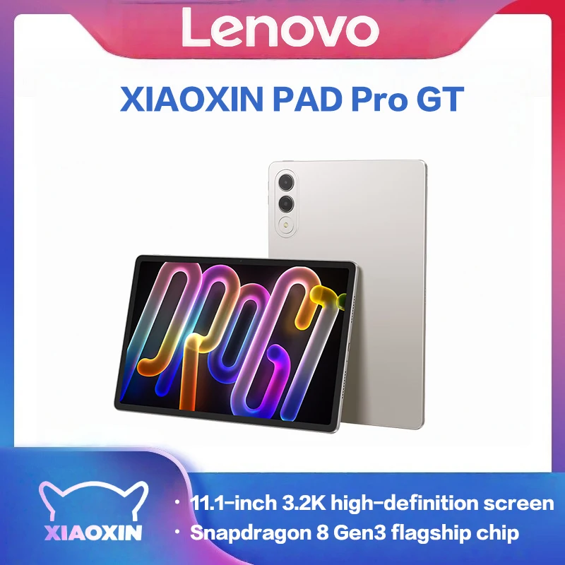 Lenovo Xiaoxin Pad pro GT 11,1 ''128GB 256GB Snapdragon 8 Gen3 144Hz 3,2 K LCD 13MP cámara 8860mAh 68W tableta de carga