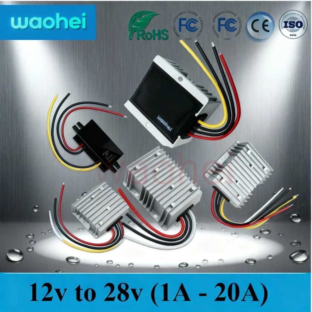 

12v to 28v 1A -20A DC DC Step Up Boost Power Converte Stabilizer Voltage Output Power Supply Module for Car Boost Regulator ROHS