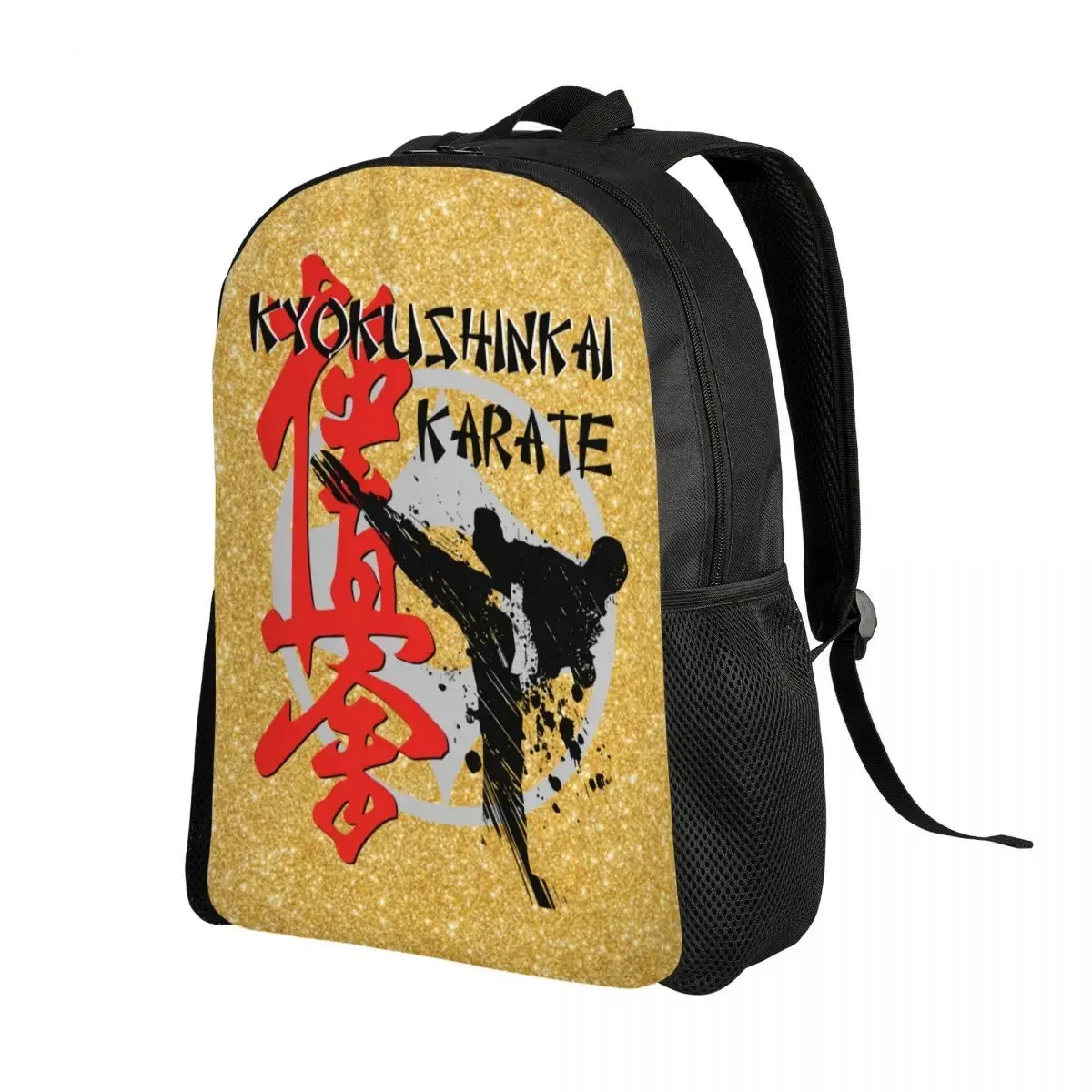Zaini Karate Kyokushi per uomini e donne, studenti delle scuole universitarie, bookbag adatto per borse per arti marziali per laptop da 15 pollici