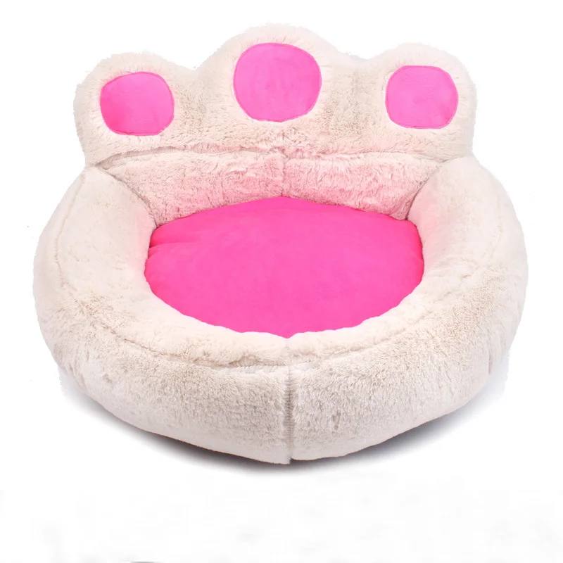 Winter Warm Kennel Pet Bear Paw Shape Nest Teddy Kennel Removable and Washable Pet Bed for Cats Dogs Pet Supplies Accessories