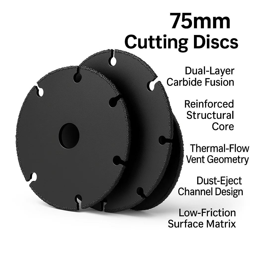 75mm Emery Saw Blade Mini Diamond Cutting Disc for Metal Wood Plastic Grinder, High Speed Rotary Tool for DIY Cutting Polish