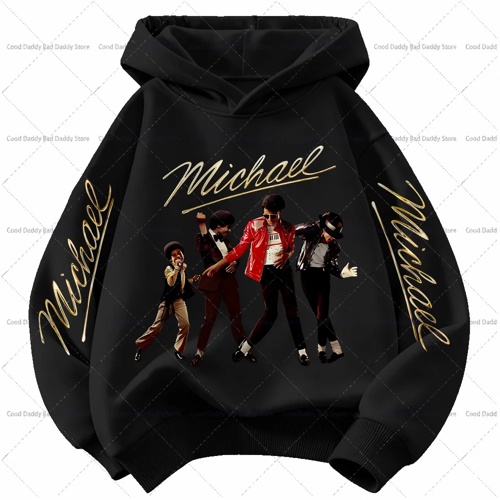 Kinder Langarm-Oberteile Herbstkleidung King of Pop MJ Lässige Hoodies Michael Jackson Mode Kapuzenpullover Geburtstagsgeschenke – Detail 12