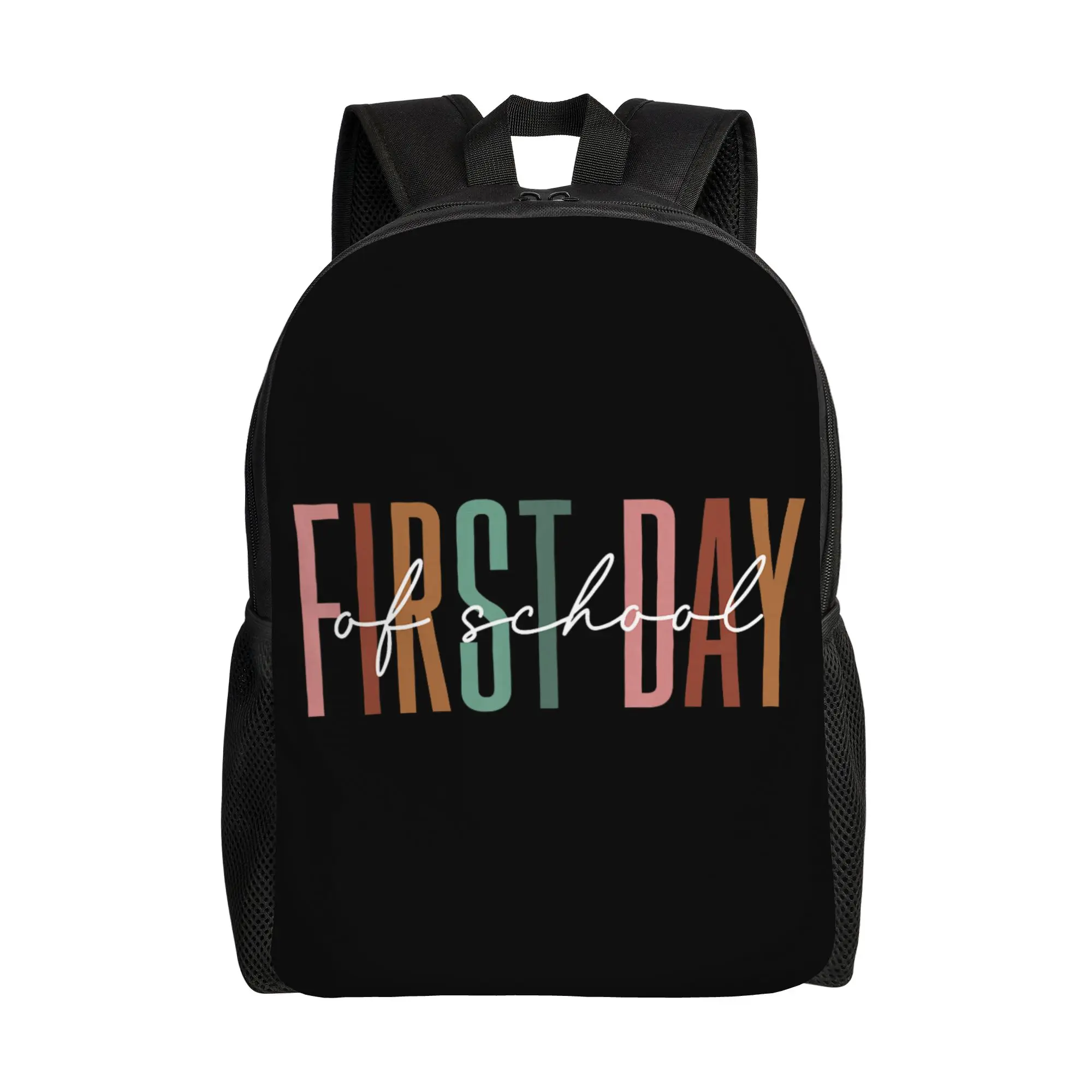 Funny First Day of School Teacher Girls Back to School Backpack  Workout Backpacks Student Design Durable High School Bags