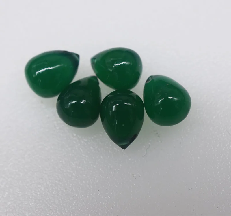 5pieces AAA loose beads drop faceted GREEN AGATE 6-8MM  for DIY jewelry making FPPJ wholesale beads nature