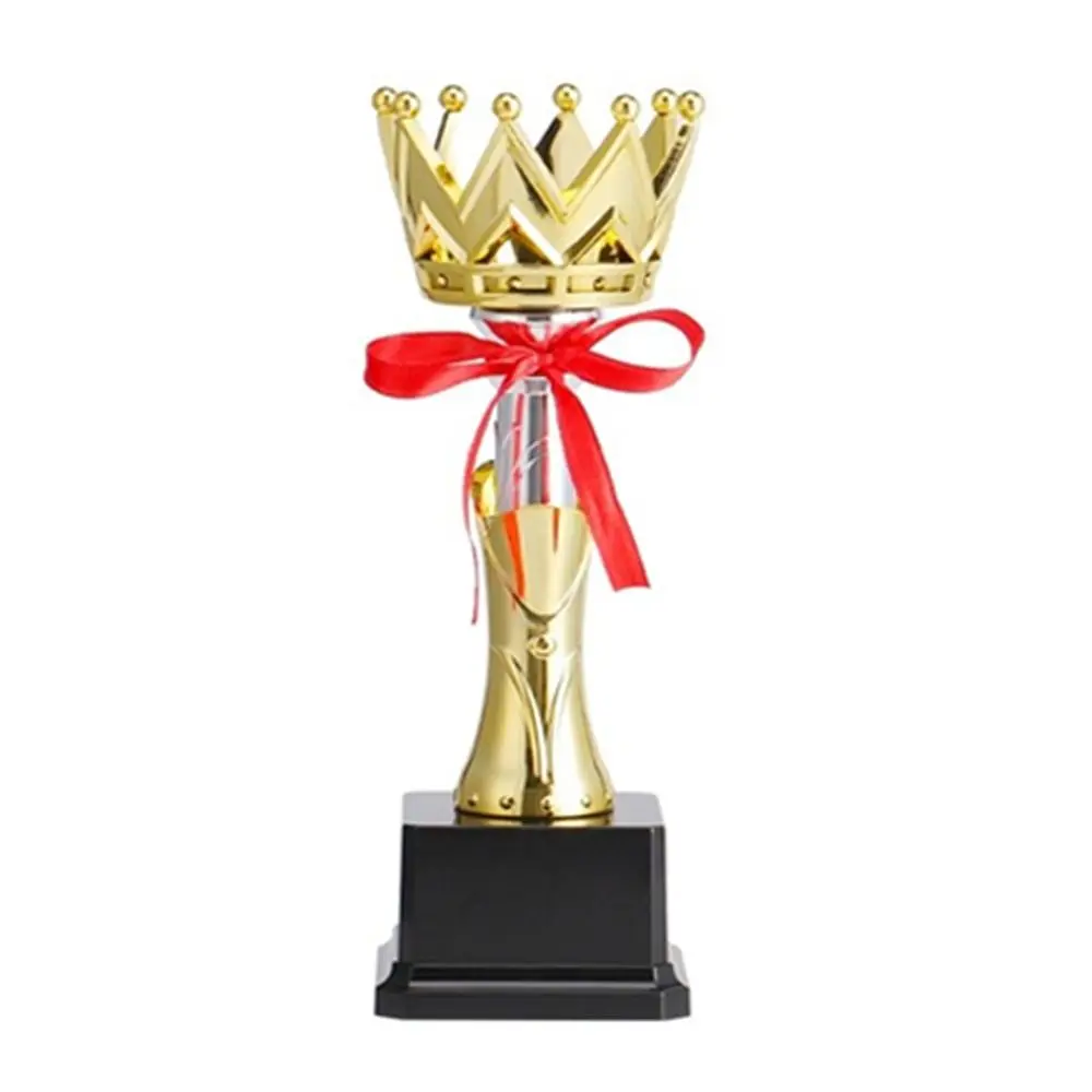 New Gold Gold Trophy Awards Plastic Crown Prize Cup School Rewarding Supply Award Cup for Team Sport Competition