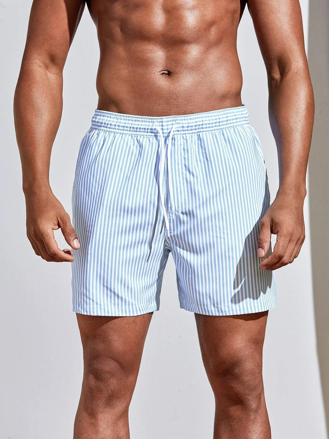 Men's Linha 3D Calções Esportivos, Poliéster, Respirável, Praia, Surf, Personalizado, Casual, Esportes, Férias, Verão, Novo