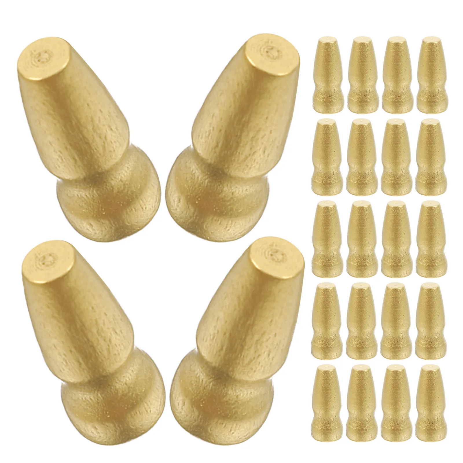 25Pcs Decorative Wood Flagpole Finials - Hand Flag Pole Topper Replacement with Easy Install Design - Commercial Street Garden