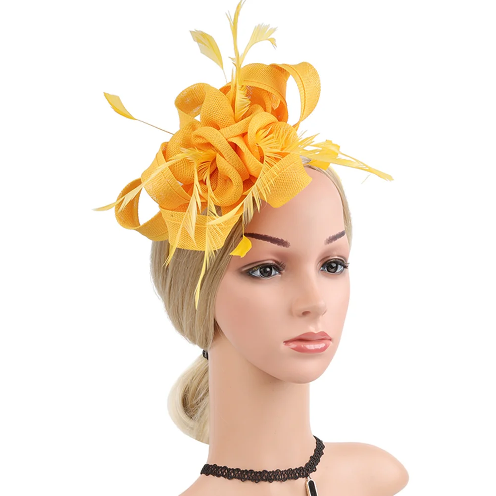 

Elegant Lightweight Fascinator Headband For Women Tea Party Hat Prom Wedding Accessories 20S Style Dressy Hair Clip Bridal Horse