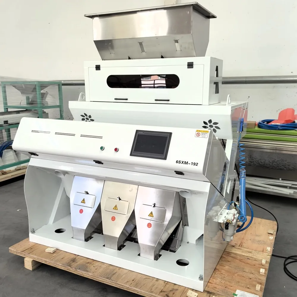 Intelligent Optical Rice Color Sorter Machine AI Coffee Bean Grain Sorting with Ejector Valves High Precision Efficient