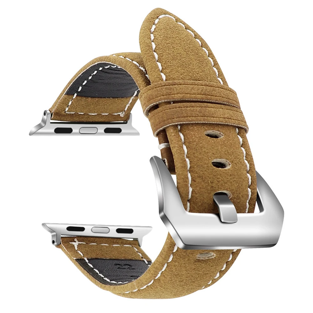New vintage leather watchbands for iwatch 7 8 bracelet  Apple Watch Band 42mm 38mm Sport Bracelet For Series 6/3/4/5 watch strap image 4