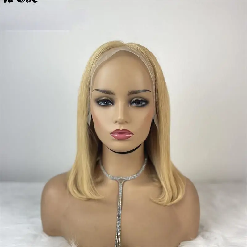 

Colored 613 Straight Short Bob Brazilian Human Hair Wig For Women High Quality Transparent 13x4 Lace Frontal Wigs Pre Plucked