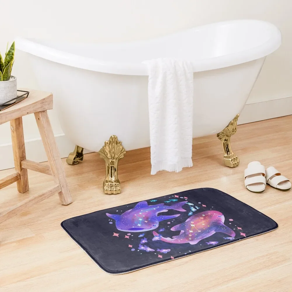 

Cosmic Whale Shark Bath Mat Anti Slip Bath Stickers Bathroom Items Bathroom Rug Set Carpet Bathrooms Mat