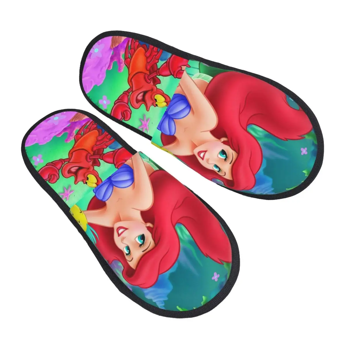 

Женские домашние тапочки с принтом «Русалочка» на заказ, уютные теплые пушистые тапочки из пены с эффектом памяти, домашняя уличная обувь