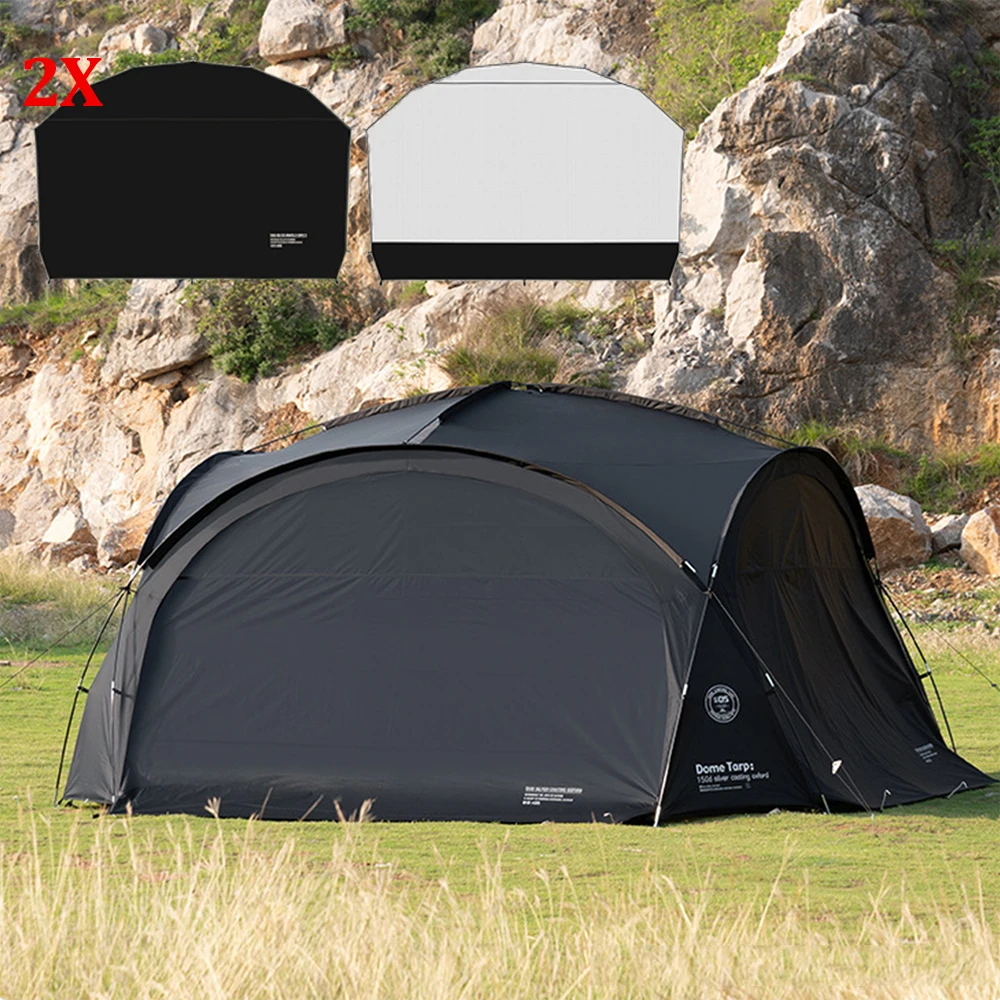 Outdoor Silver Coated Canopy Rainproof And Sunscreen Self-driving PU3000MM Waterproof Camping Sunshade Tent Dome for Camping