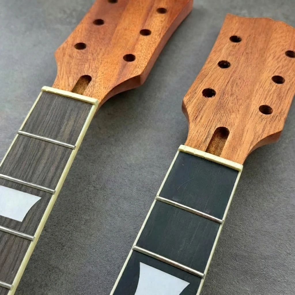 Mahogany Wood LP Style Guitar Neck with Rosewood Fretboard, Electric Guitar Replacement Neck for LP Style Guitars