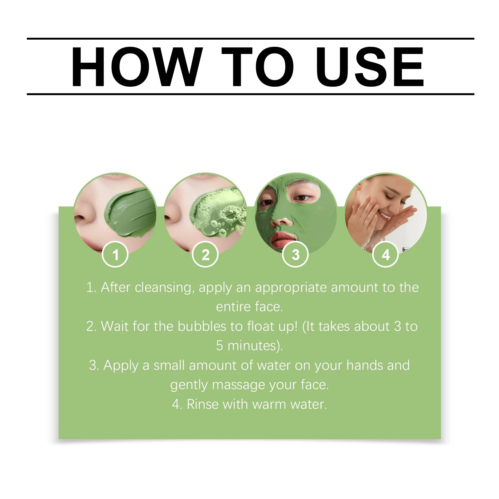 قناع تنظيف فقاعات الريحان يقلل من الرؤوس السوداء وتنقية البشرة والتحكم في الزيوت وتقشير لطيف وإزالة المسام والأوساخ ويرطب قناع الطين