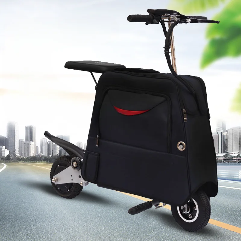 

Luggage Electric scooter Men's and women's luggage Folding electric vehicle Small mini travel luggage Electric bicycle