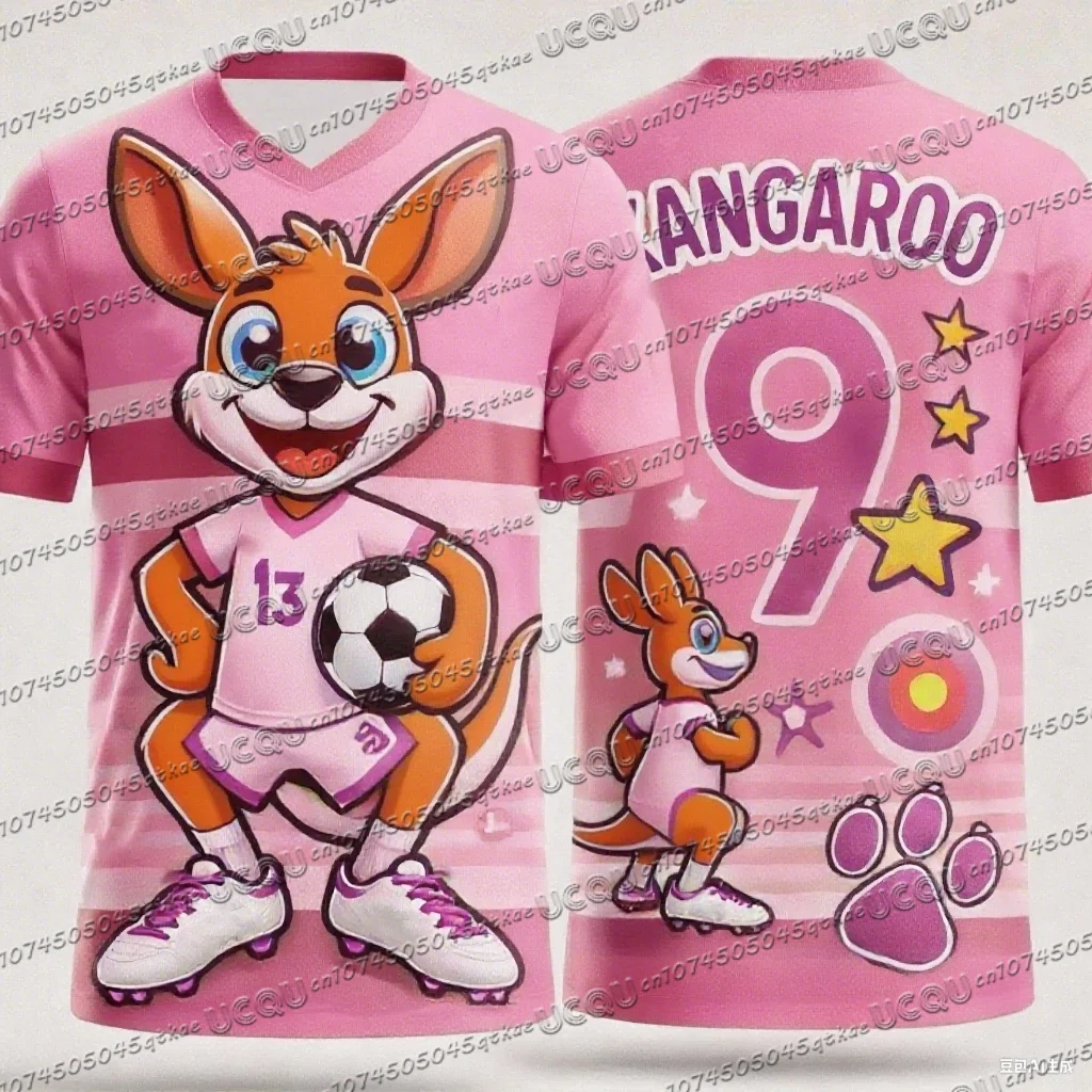 CHATGPT Diseñado Dibujos Animados Canguro Jersey 3d Impreso Niños Niñas Mujeres Deportes Niños Hombres Camisetas Tops ﻿