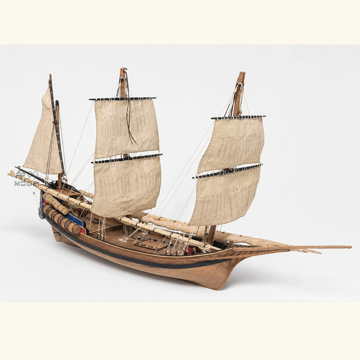 1/72 Scale Sailing Boat Model KIT Version Cherry Wood Material Cargo Ship DIY Ship Model Toy