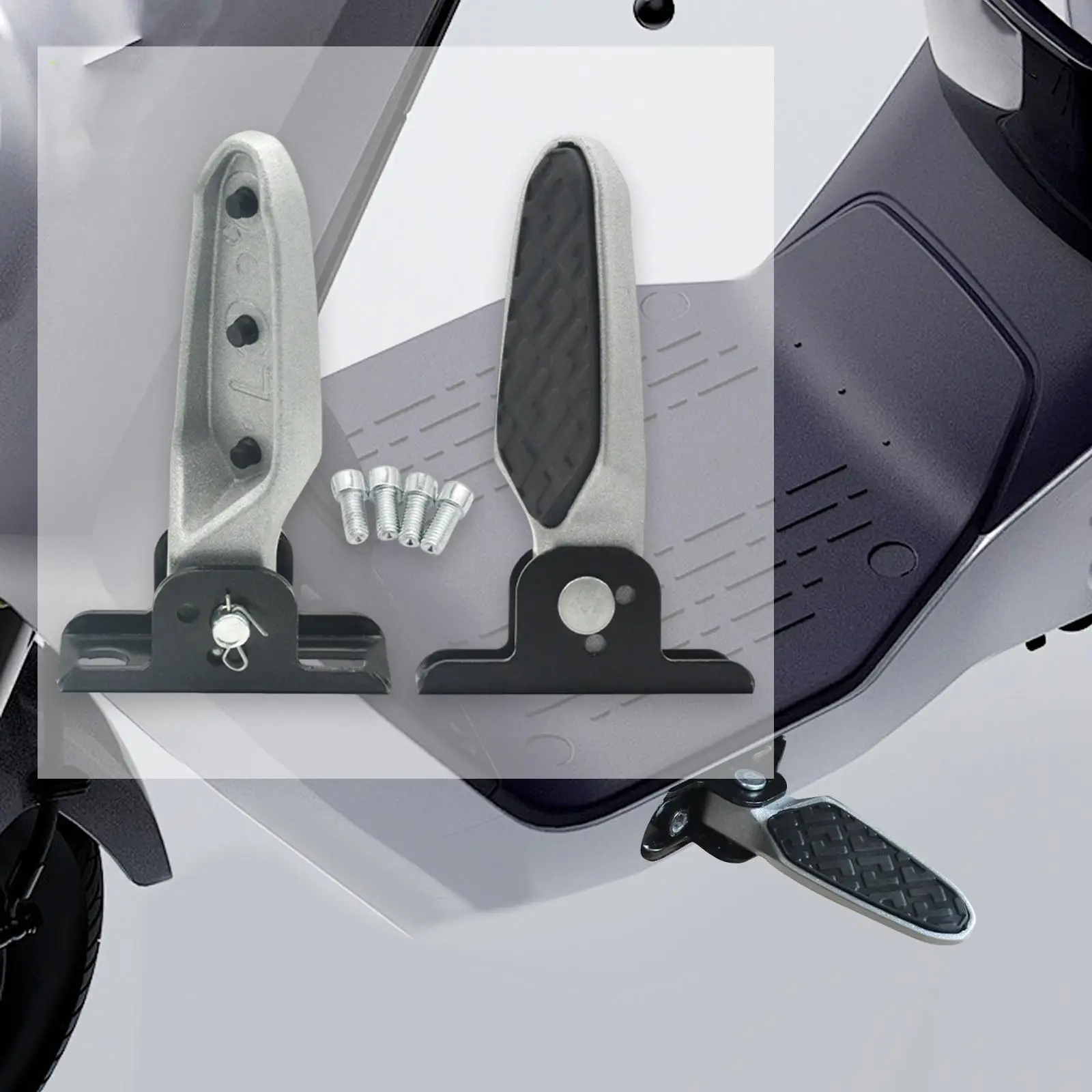 2 × أوتاد قدم خلفية للدراجة، دواسات قابلة للطي لاستبدال سهل الإعداد #3