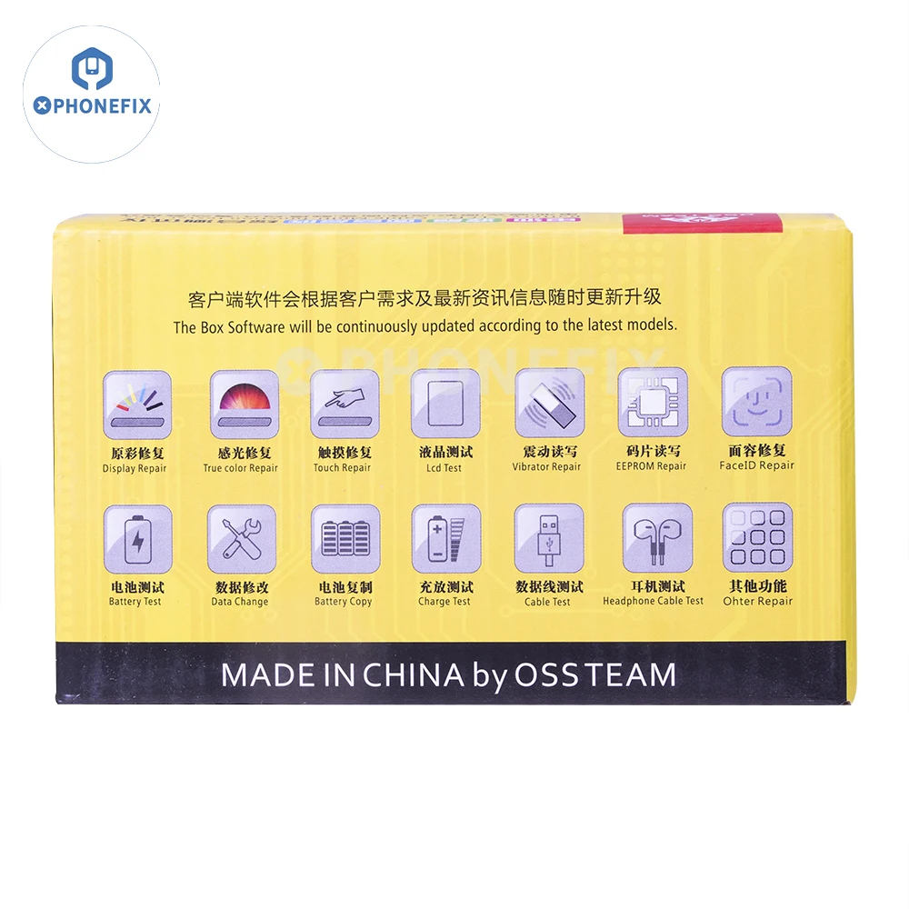 OSS W28 Pro V8 Multi-funtional 9 in1 LCD Screen Battery Tester Machine per iPhone 7-14 Huawei iPad Test True Tone Battery Repair