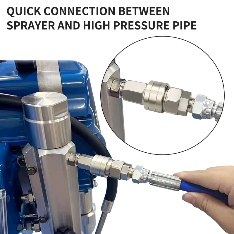 Conector giratório de mangueira reta mal ventilada universal 360 acessórios de junta rápida mangueira de ar acoplador rápido peças de pistola de pintura mal ventilada