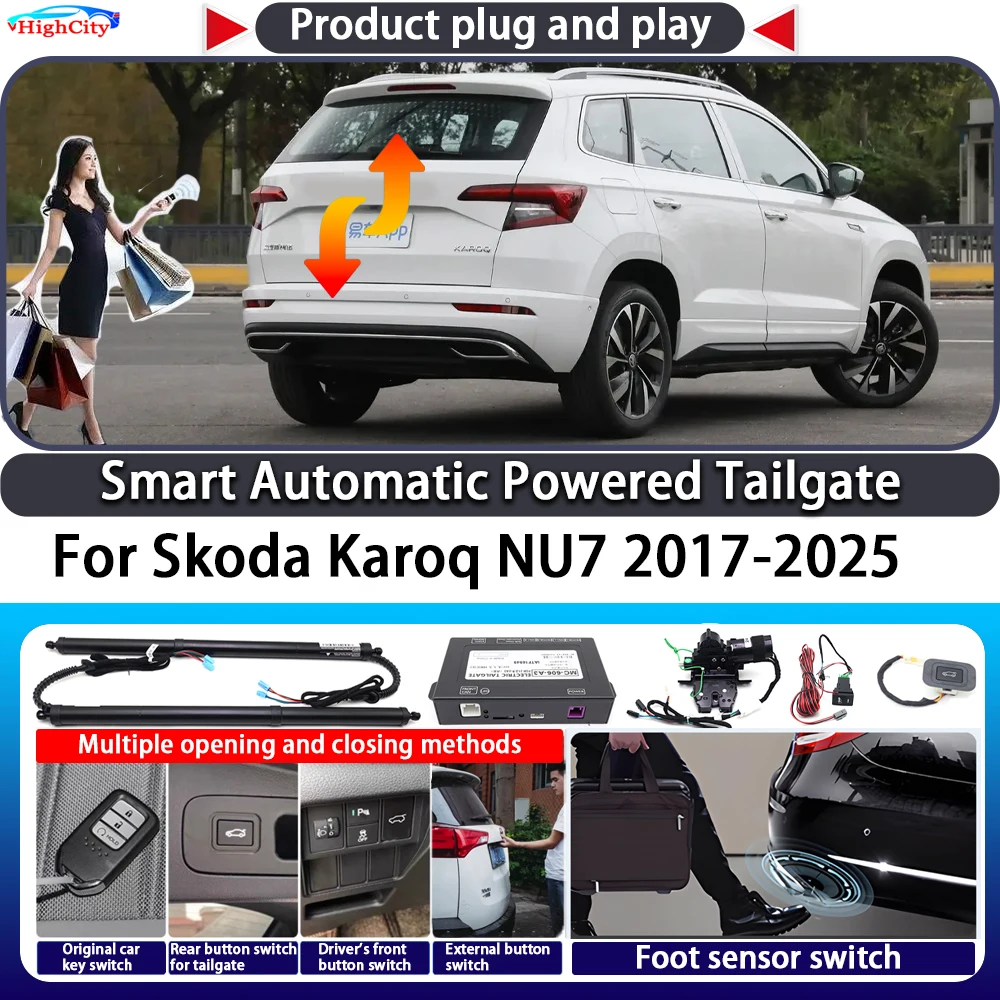 

For Skoda Karoq NU7 2017-2025 OEM Smart Automatic Powered Tailgate Key Control Trunk Lift Close Kit Electric Power Tailgate
