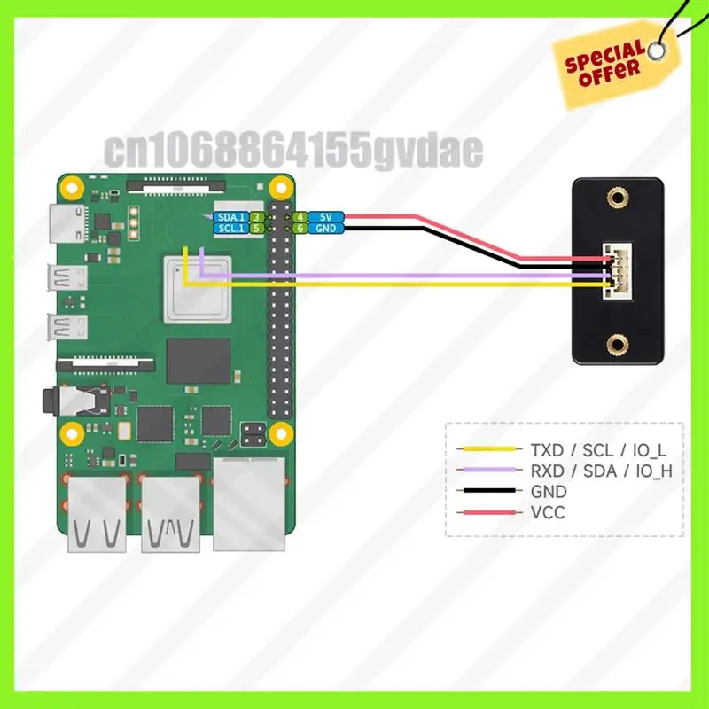 

-A61K 50M TOF Laser Ranging Sensor Laser Ranging Sensor TOF Laser Ranging Sensor 100Hz 100K LUX Immune UART I2C I/O