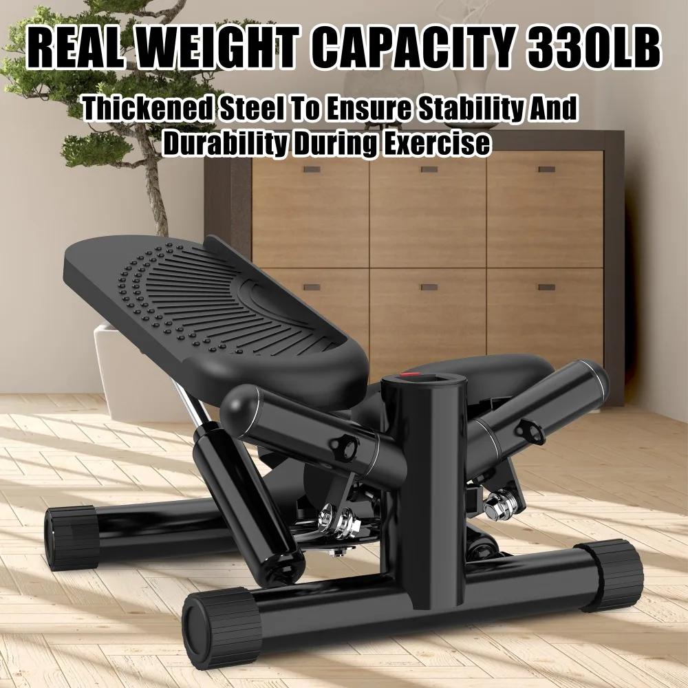 Steppers for Exercise - Mini Stair Stepper Machine with ResistanceBands 330lbs Twist Stepper Portable Exercise Equipment Stepper