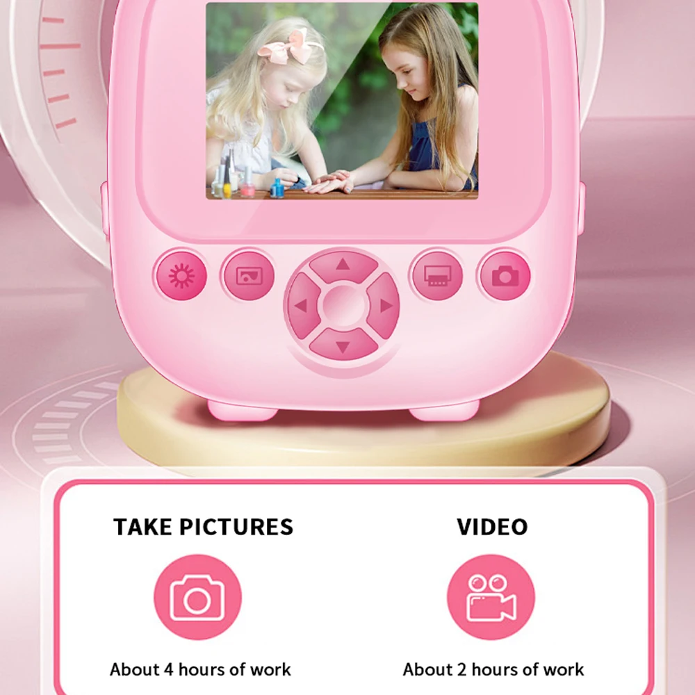 Children Digital Camera 1080P HD Dual Lens Instant Print For Kids Thermal Print Camera Instant Photo Printing Camera Video Toys