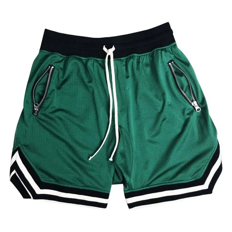 Men Sport Shorts Running Fitness Fast-Drying Short Workout Sportwear Shorts Mesh Athletic Performance Gym Shorts with Pockets