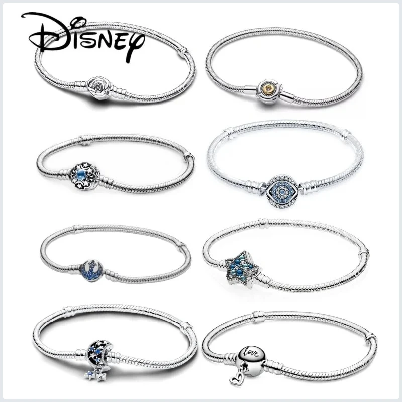 

MINISO S925 sterling silver crown snake bone bracelet, suitable for original DlY bracelet, women's fashion jewelry