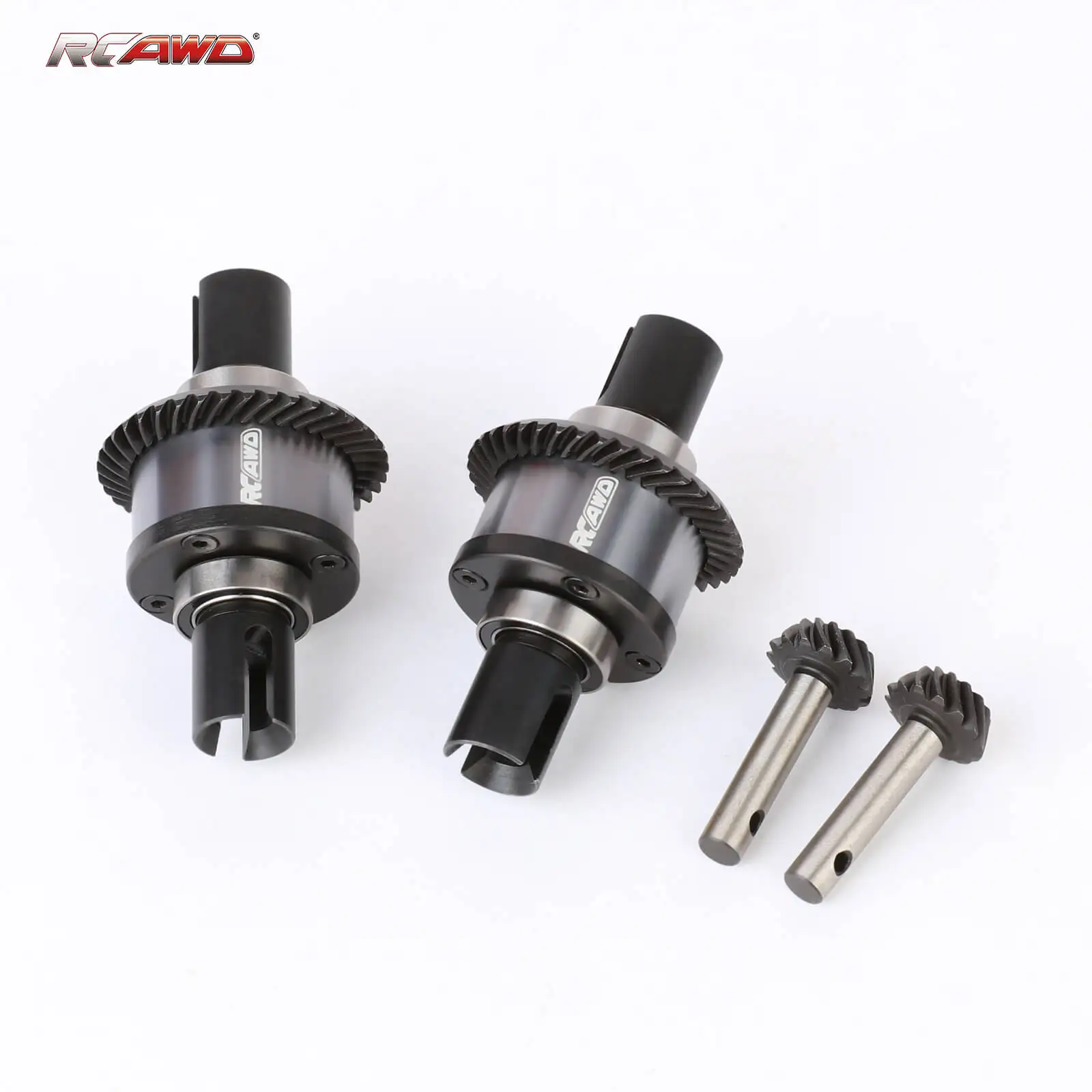 RCAWD Alloy front & rear differential assembly 40T for 1/10 LOSI Baja Rey 4WD 1/10 Hammer Rey U4  Rock Racer